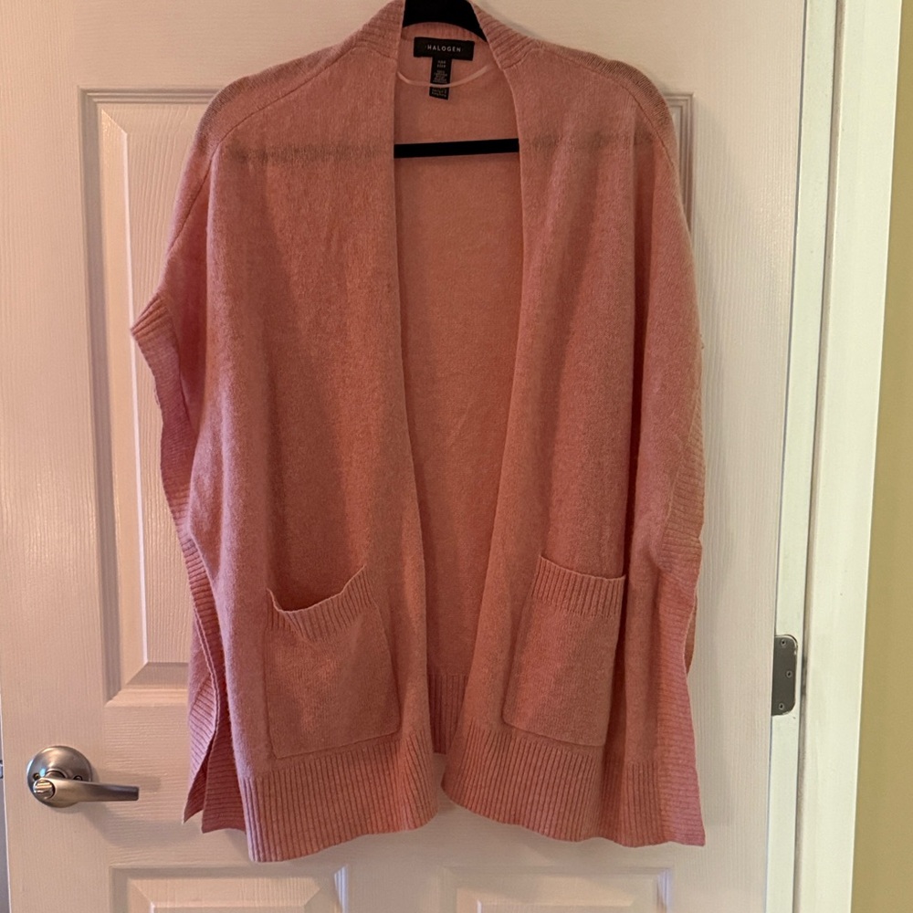 Nordstrom Halogen Cashmere Ruana pink one size